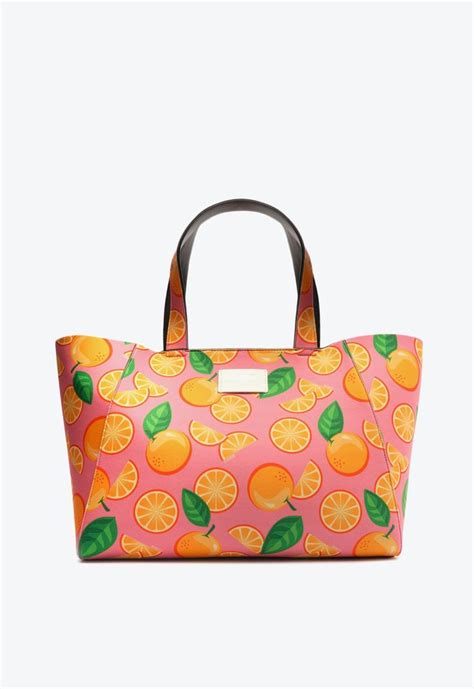 Bolsa Shopping Neoprene Laranja .